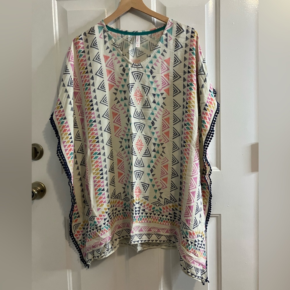 Xhilaration-boho kimono coverup , south western print ( multi color)